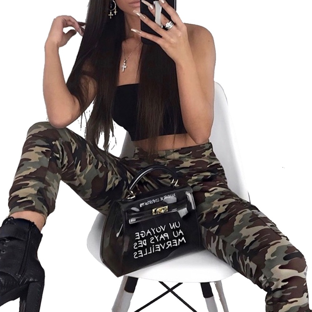 Parisian Camouflage Pocket Detail Cargo Joggers - Picture 2 of 8